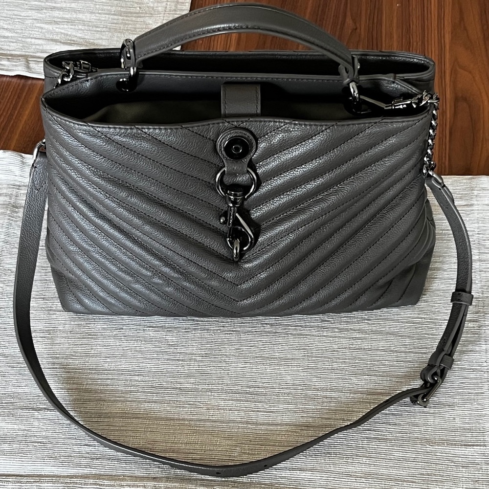 Rebecca Minkoff Edie Top Handle, Graphite (Gray)